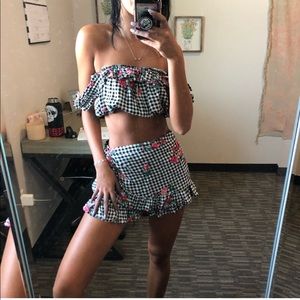 Floral Gingham Set